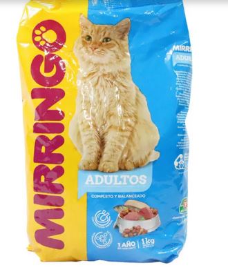 ALIMENTO P/GATO MIRRINGO 1KG ADULTO