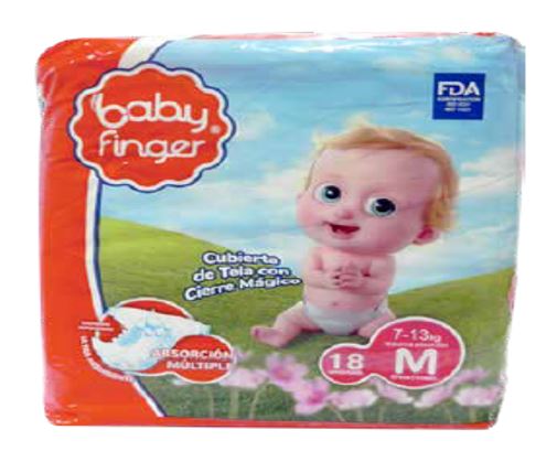 PAÑALES BABY FINGER 18UND M