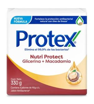 JABON PROTEX 110GR 3UND GLICERINA MACADAMIA