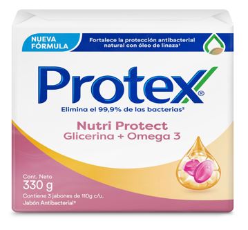 JABON PROTEX 110GR 3UND GLICERINA OMEGA