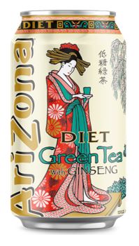 BEBIDA ARIZONA 340ML GREEN TEA DIET SUITCASE