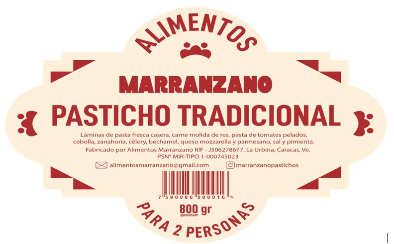 PASTICHO MARRANZANO 800GR TRADICIONAL