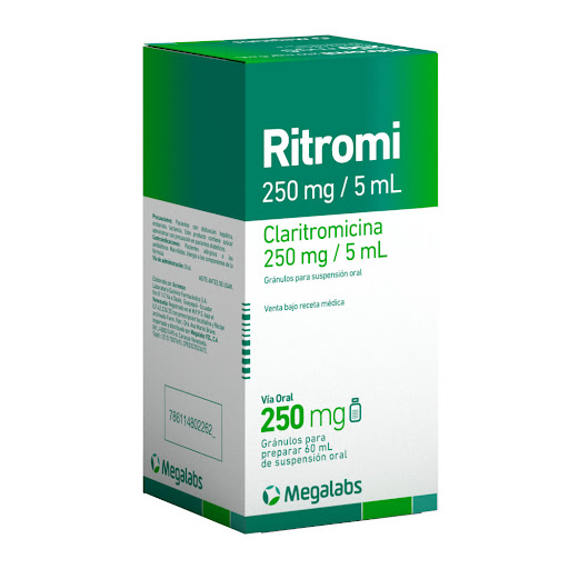 RITROMI 250/5ML X 250MG CLARITROMICINA MEGALABS