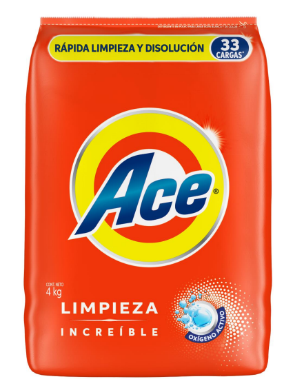 DETERGENTE ACE 4KG POLVO LIMP INCREIBLE