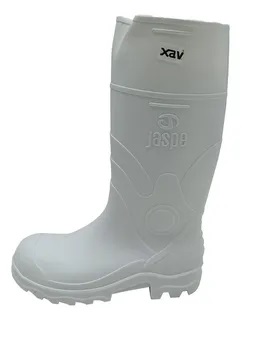 BOTA PVC JASPE LARGA TALLA 41 BLANCO