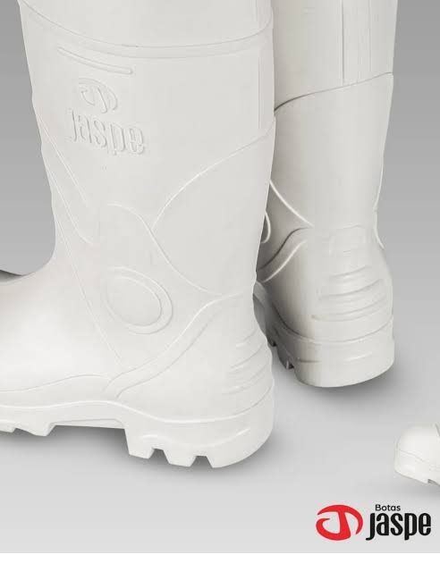 BOTA PVC JASPE LARGA TALLA 44 BLANCO