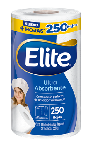 TOALLIN ELITE 250HOJAS ULTRA ABSOR