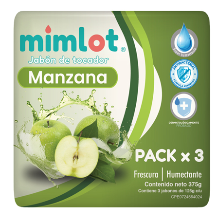 JABON MIMLOT 125GR X3UNI MANZANA