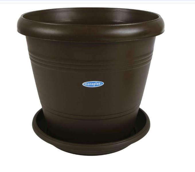 MATERO MANAPLAS ELEGANCE C/PLATO MARRON 15CM