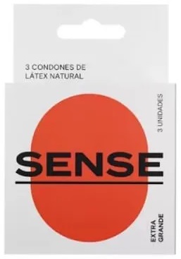 PRESERVATIVO EXTRA GRANDE X 3UNID SENSE