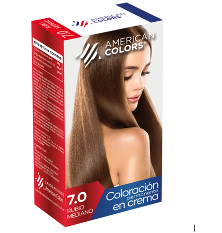 TINTE AMERICAN COLORS  KIT 7.0 RUBIO MEDIANO