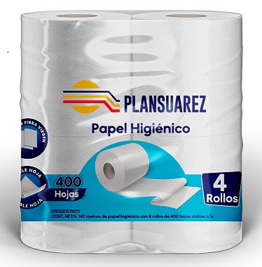 PAPEL HIG PLANSUAREZ 4ROLL 400HOJAS