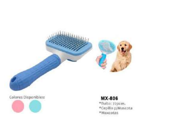 CEPILLO P/MASCOTA C/BOTON MX-806