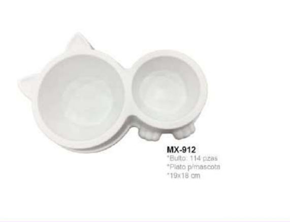 PLATO P/MASCOTA 19X18CM MX-912