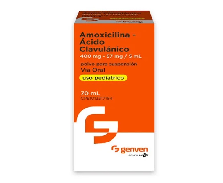 AMOXICILINA AC CLAV 400MG 57MG/5ML X 70ML PED GENVEN