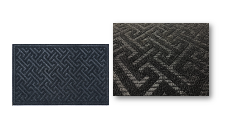 ALFOMBRA 45X75CM NEGRA POLIESTER