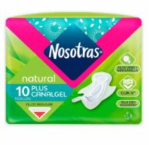 TOALLA SANIT NOSOTRAS 10UND PLUS CANAL GEL
