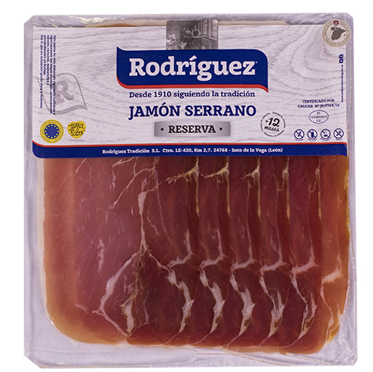 JAMON SERRANO RODRÍGUEZ 100GR RESERVA LONCHEADO