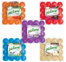 VELAS BLOOME TEA LIGHTS 12UND COLORES SURT