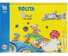 BLOCK DE DIBUJO SOLITA 18H ESPIRAL