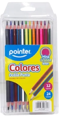 CREYONES POINTER 12UND DOBLE PUNTA 4MM