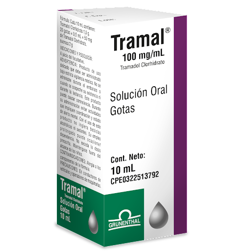 TRAMAL GOTAS 100MG X 10ML GRUNENTHAL PSICOTROPICO***