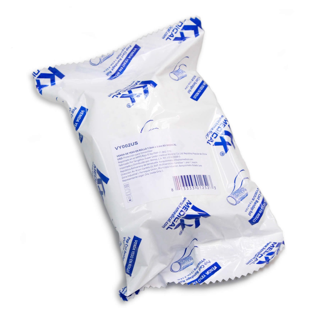 VENDA DE YESO 7,5CM 3,6CM X 1ROLLO KX MEDICAL