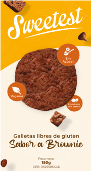 GALLETAS SWEETEST 150GR BROWNIE SIN GLUTEN
