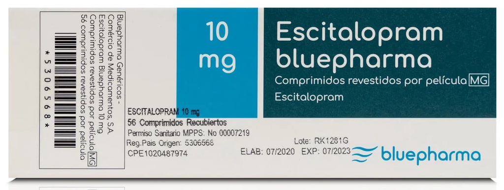 ESCITALOPRAM 10MG X 56COMP BLUEPHARMA