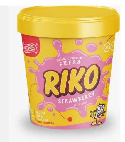 HELADO GILDA 960ML RIKO FRESA