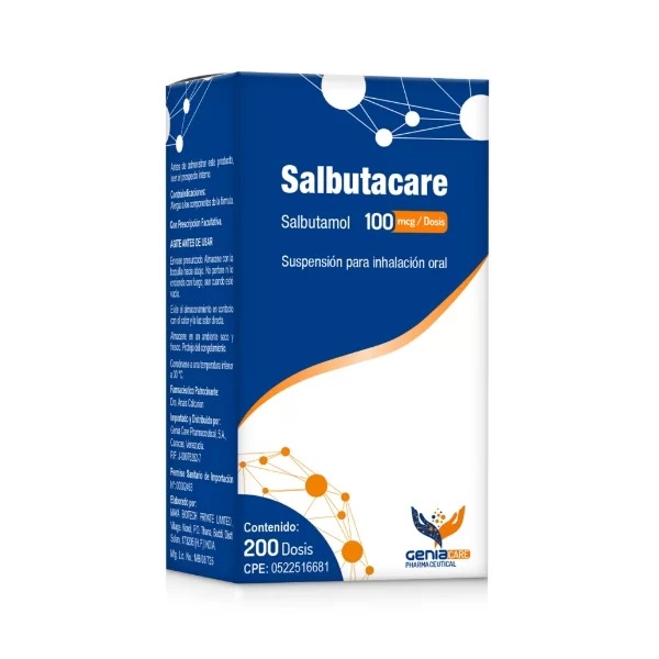 SALBUTACARE 100MCG X 200DOSIS SALBUTAMOL SUSP INH GENIACARE