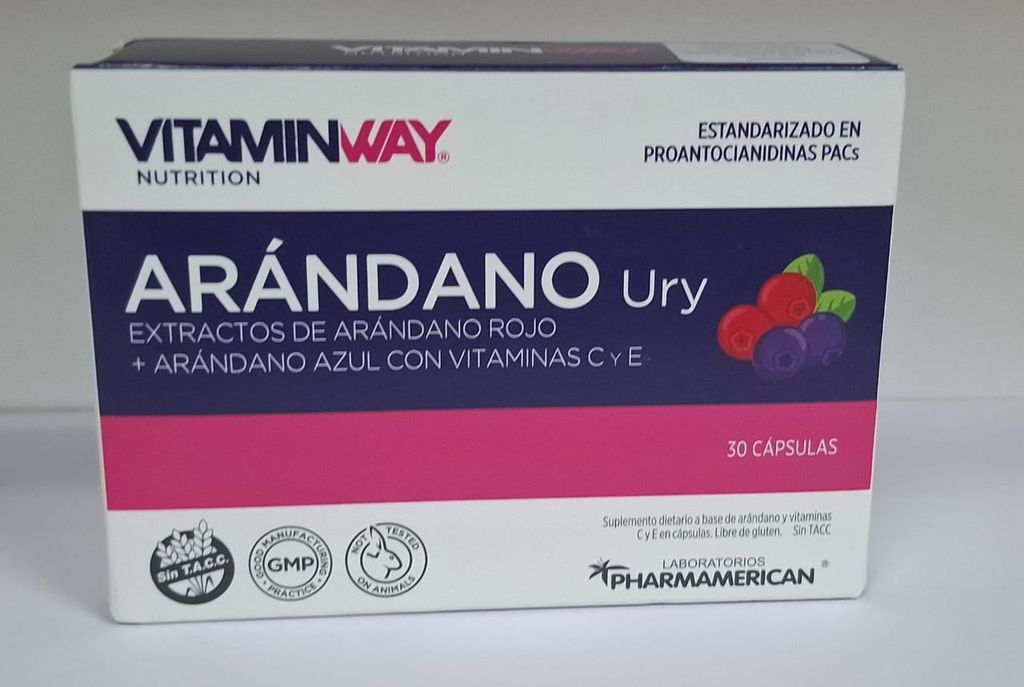 ARANDANO VIT C Y E X 30CAPS PHARMAMERICAN