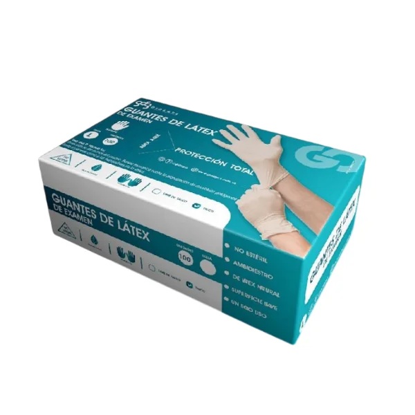 GUANTES DE EXAMEN 100UND LATEX M GDG