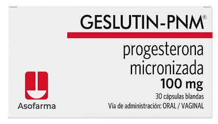 GESLUTIN 100MG X 30CAPS ORAL VAG PROGESTERONA MICRO ADIUM