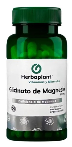 GLICINATO DE MAGNESIO 500 MG X 60CAP HERBAPLANT
