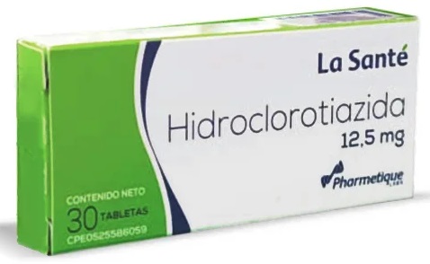 HIDROCLOROTIAZIDA 12,5MG X 30TABL LA SANTE