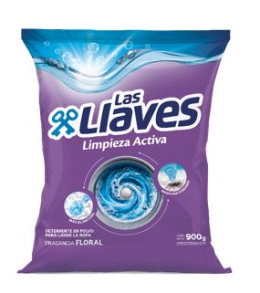 DETERGENTE LAS LLAVES 900GR LIMPIEZA ACTIVA FLORAL