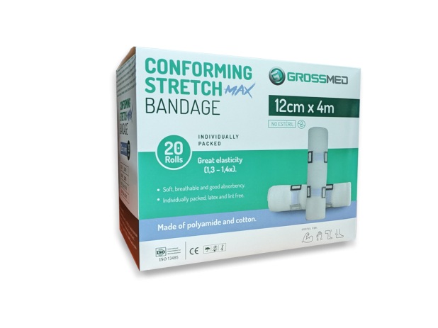 VENDA ELASTICA MAX 12CM X 4M X 1UND BLANCA GROSSMED