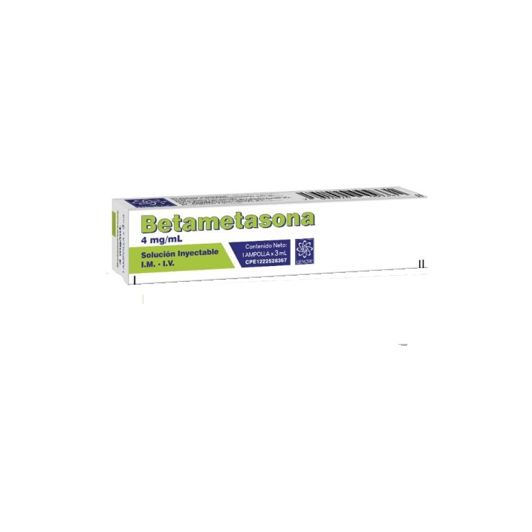 BETAMETASONA 4MG/ML X 3ML X 1AMP IM IV GENCER