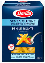 PASTA BARILLA 400GR PENNE RIGATE S/GLUTEN
