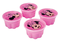 MOLDE P/GELATINA PLASUTIL 4PZAS 150ML MINNIE ROSA