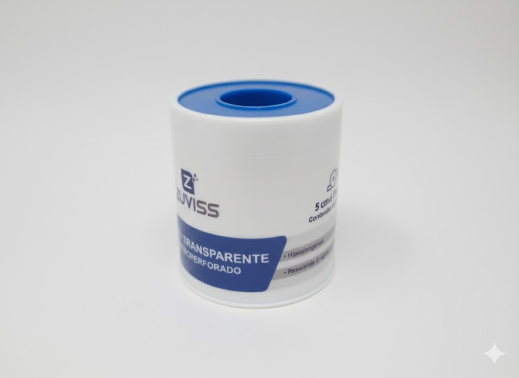 ADHESIVO PLASTICO 5CM X 5MT TRANSPARENTE CARRETE ZUVISS