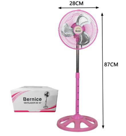 VENTILADOR METAL BERNICE 10" ROSADO
