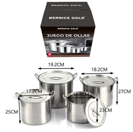 JUEGO DE OLLAS BERNICE 4PCS