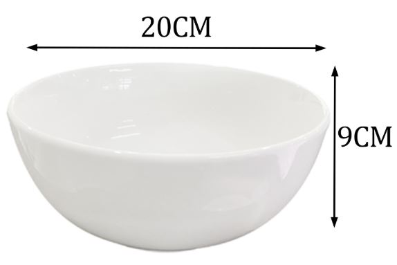 TAZA PORCELANA SOPERA 8" BLANCA