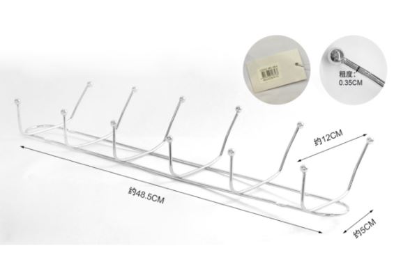 COLGADOR/PERCHERO HIERRO DE 6 GANCHO