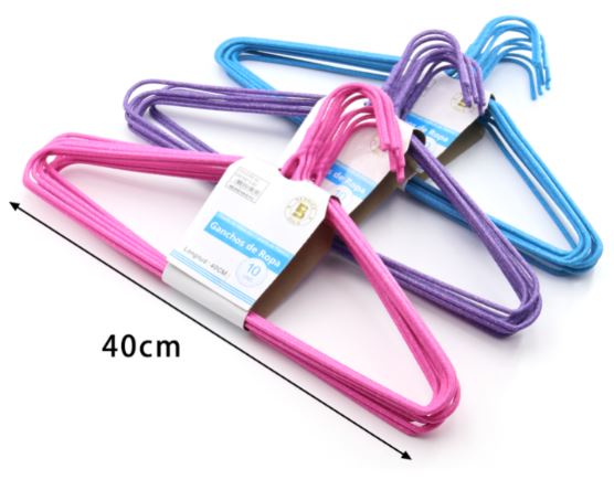 GANCHO DE ROPA 10PCS 40CM