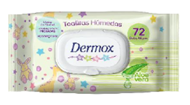 TOALLAS HUMEDAS DERMOX BABY 72UND ALOE VERA