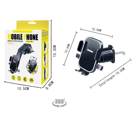 SOPORTE GIRATORIO DE TELEFONO P/CARRO PLAST