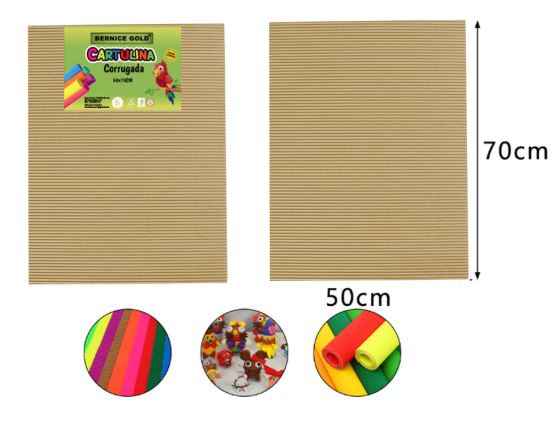 CARTULINA CORRUGADA BERNICE NATURAL
